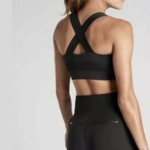 Athleta Serene Black Sports Bra Size Small - Picture 3 of 6